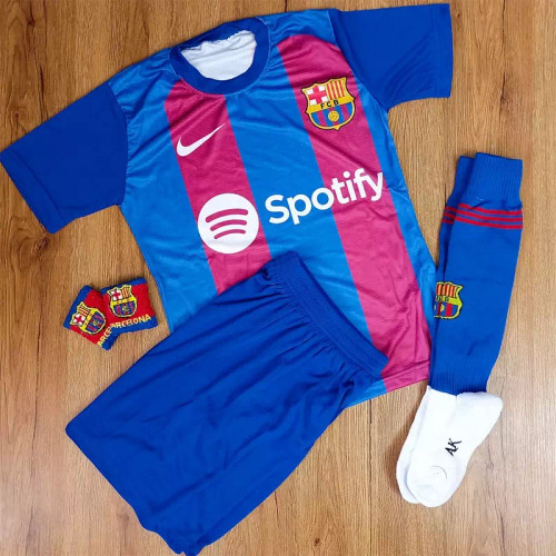 خرید ست چهار تیکه ورزشی بچگانه باشگاهی بارسلونا