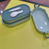 خرید ظرف غذای 3 تیکه بچگانه به همراه قاشق