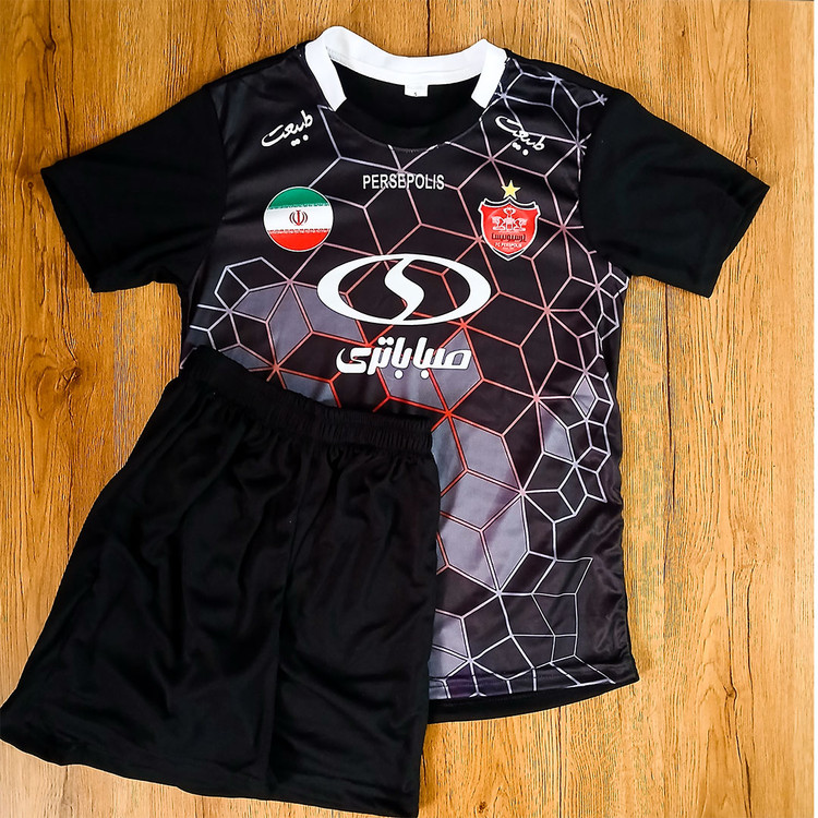 کیت دوم پرسپولیس طرح ۲۰۲۵ اورونوف مشکی