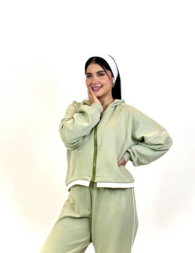 ست سویی شرت کراپ شلوار بگ